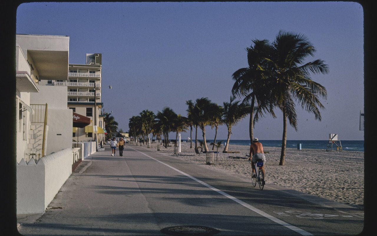 Boardwalk along Hollywood Beach in South Florida